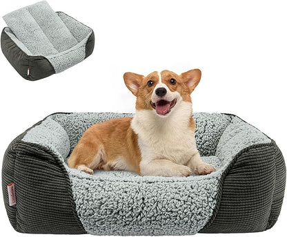 Miguel Washable Dog Bed with Removable Cushion for Medium Small Dogs 30 Inch