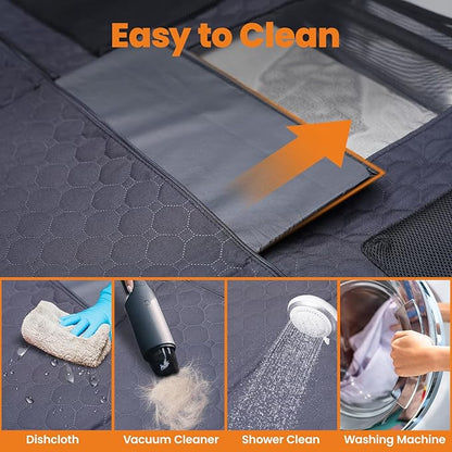 maXpeedingrods Dog Car Seat Cover with Hard Bottom for Back Seat 440LB for 600D Oxford