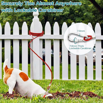 Tie Out Cable for Dogs Heavy Duty 10ft with 13in Short