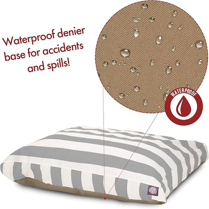 Majestic Pet Rectangle Medium Dog Bed Washable – Non Slip Comfy Pet Bed – Dog Crate Bed with Removable Washable Cover – Dog Kennel Bed for Sleeping 36x29x4 Inch