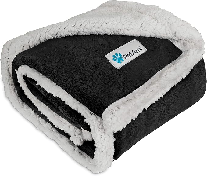 PetAmi Waterproof Dog Blanket for Small Medium Dog 29x40 Black