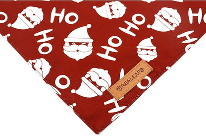 Realeaf Christmas Dog Bandanas 2 Pack
