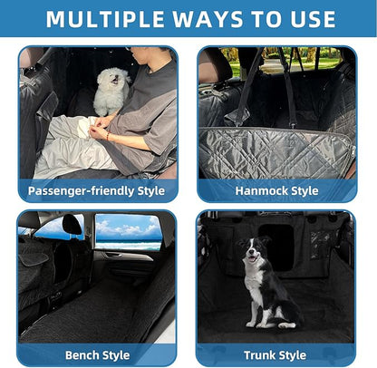 Dog Car Seat Cover for Back Seat 600D Heavy