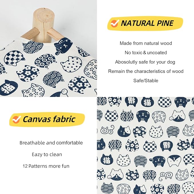 Patas Lague Cat and Dog Hammock Bed Small Dog Bed