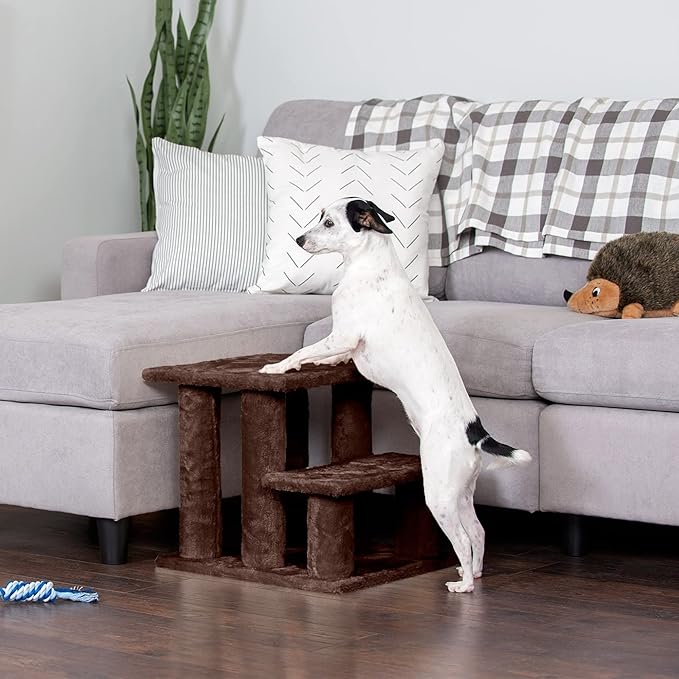 Furhaven Steady Paws Multi-Step Pet Stairs for High Beds & Sofas 3-Step