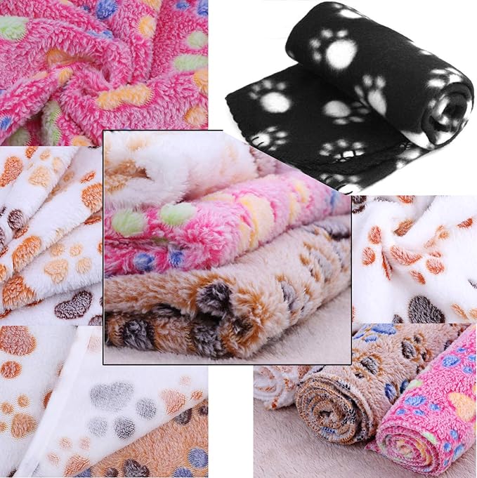 Pet Blanket for Cat & Dog Sleep Mat Bed Cover Soft Warm Blanket for Hamster Puppy and Other Animals (Medium, Black+Pink-2)