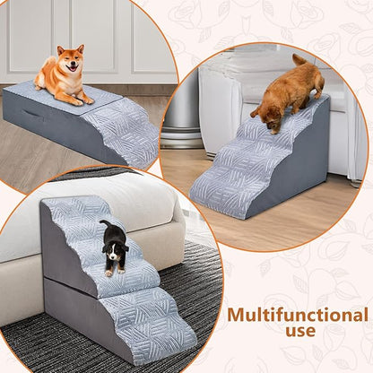 Dog Stairs for Small Large Dogs to High Beds 6 Tier 30-32'' Tall,