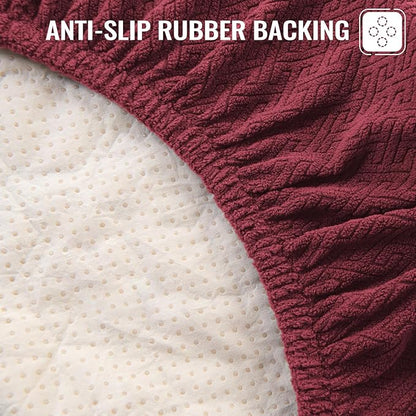 nanbowang Waterproof Dog Bed Covers Replacement Washable Pet Hair Easy to Remove (32x44x6, Burgundy)