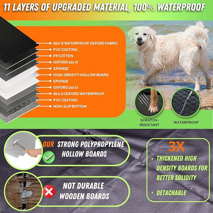 Hard Bottom Dog Car Seat Cover for Back Seat