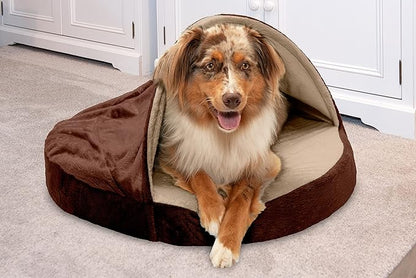 Furhaven 26" Round Orthopedic Dog Bed for Medium/Small Dogs w/ Removable Washable Cover 30 lbs 26-inch