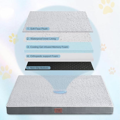 Memory Foam Orthopedic Dog Bed 50 Inches,