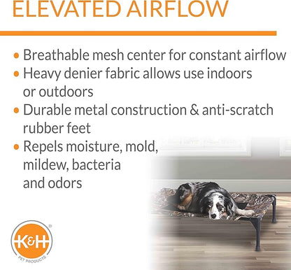 K&H Pet Products Cooling Elevated Dog Bed Outdoor Raised Dog Bed with Washable Breathable Mesh