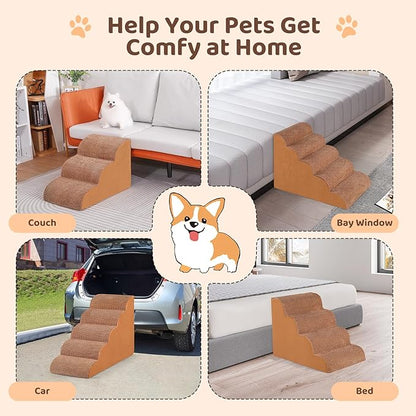 Dog Stairs for High Beds 5-Tier Dog