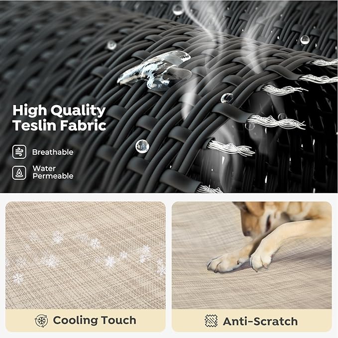 Veehoo Elevated Raised Dog Bed-Cooling Outdoor Dog Cot 30"x 22"