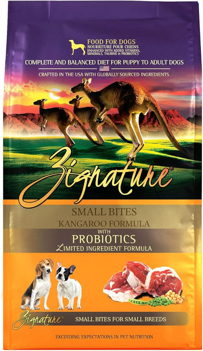 Zignature Kangaroo Limited Ingredient Formula Small Bites Dry Dog Food 12.5lb