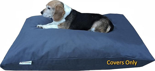 Do It Yourself DIY Pet Bed Pillow Duvet Oxford Cover + Waterproof Internal case for Dog/Cat at Medium 36"X29" Dark Slate Color - Covers only