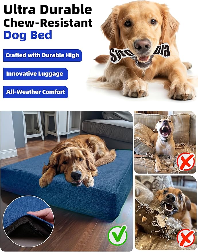 Sytopia Outdoor Dog Beds for for XLarge Sized Dogs with Detachable Blanket