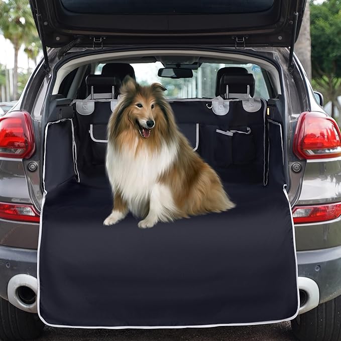 Cargo Cover for SUV Nonslip Waterproof pet Dog Trunk Cargo Liner Size Universal Fit SUV Pet Cargo Cover Liner for Non-Slip