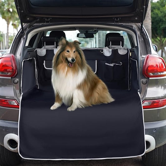 Cargo Cover for SUV Nonslip Waterproof pet Dog Trunk Cargo Liner Size Universal Fit SUV Pet Cargo Cover Liner for Non-Slip