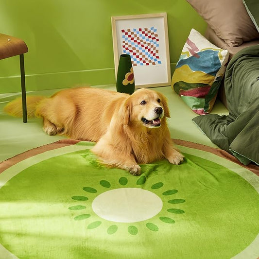 Lesure Dog Blankets for Large Dogs 350GSM Flannel 60"x60", Green