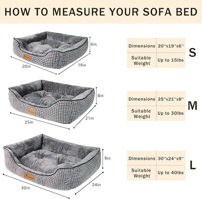 Dog Bed for Small Dogs Cat，20×19x6, Gray