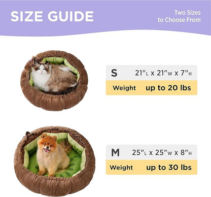 Lesure Dog beds for Small Dogs 25x25x8 Inches