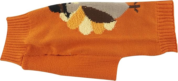 Thanksgiving Fall Dog Clothes Turkey Dog Sweater for Dogs 14" Back