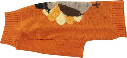 Thanksgiving Fall Dog Clothes Turkey Dog Sweater for Dogs 20" Back