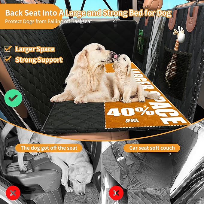 Dog Car Seat Cover 40%, Honeycomb 400lbs, 600D