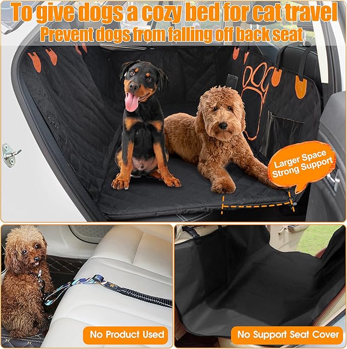 2024 Upgraded Dog Car Seat Cover 480lbs), Supports 4 Dogs