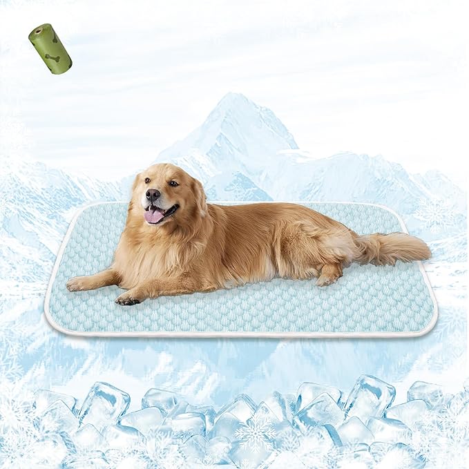 MICROCOSMOS Pet Cooling Mat & Sleeping Pad- Breathable Bubble Surface
