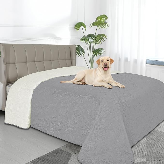 Easy-Going Waterproof Dog Bed Cover Reversible Leak Proof Pet Blanket Replacement Mat for Furniture Washable Couch Cover Sofa Cover for Dogs Cat(68x86 Inch