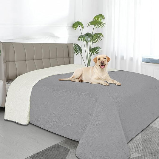 Easy-Going Waterproof Dog Bed Cover Reversible Leak Proof Pet Blanket Replacement Mat for Furniture Washable Couch Cover Sofa Cover for Dogs Cat(68x86 Inch