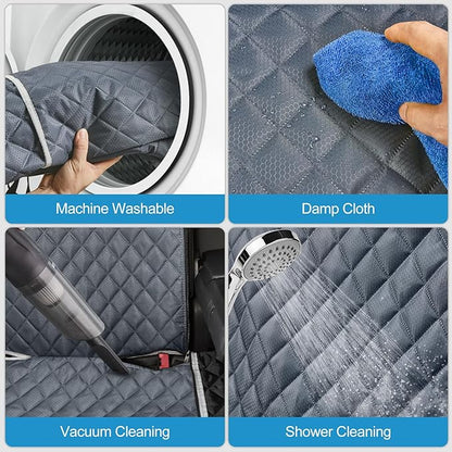 Grey Dog Car Seat Cover for Back Seat X-Large