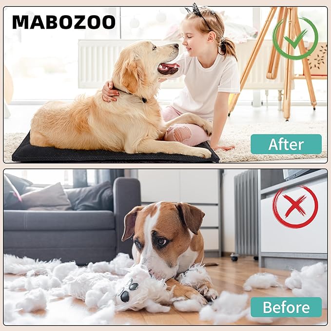 MABOZOO Indestructible Dog Bed for Aggressive Chewers Washable,17x23 in