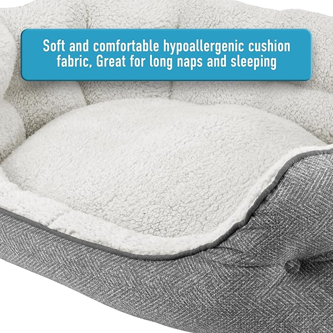 Canine Creations Cozy Pet Bed by Arlee Home & Pet Orthopedic Eco-Friendly Oval Durable Chew Resistant Washable Pet Bed for Medium and Large Large Dogs