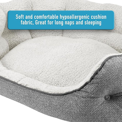 Canine Creations Cozy Pet Bed by Arlee Home & Pet Orthopedic Eco-Friendly Oval Durable Chew Resistant Washable Pet Bed for Medium and Large Large Dogs
