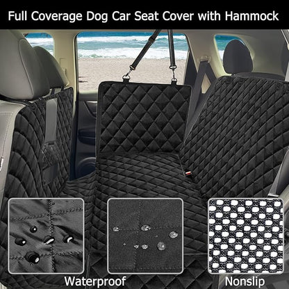 ELEGX 70" Wx94 L Oversized Dog Car Seat Cover 200 Lbs 600D Heavy