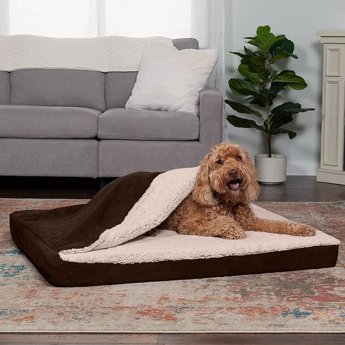 Furhaven Orthopedic Dog Bed for Large Dogs w/ Removable Washable Cover 95 lbs
