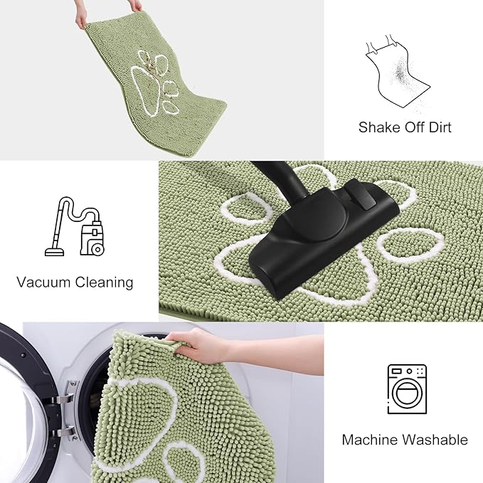 smiry Dog Door Mat for Muddy Paws (30x20 Inches,