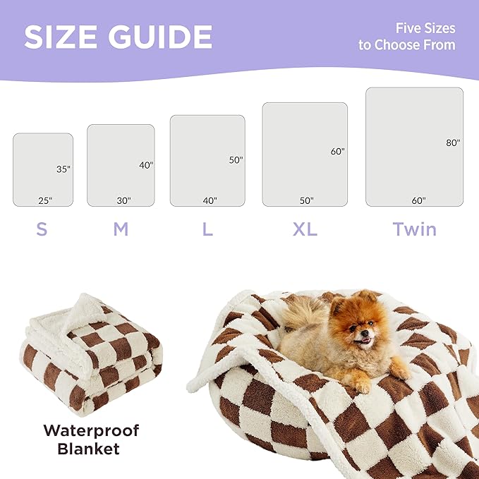 Lesure Waterproof Dog Blanket for Large Dogs 3D Textured