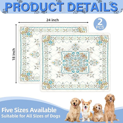 Washable Pee Pads for Dogs- 2 Packs Super 100% Waterproof 18''x24''