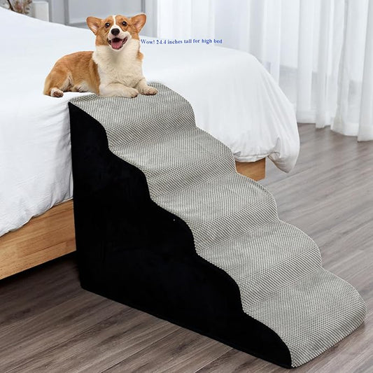 Dog Stairs for High Beds 24-28 inches 5 Tiers