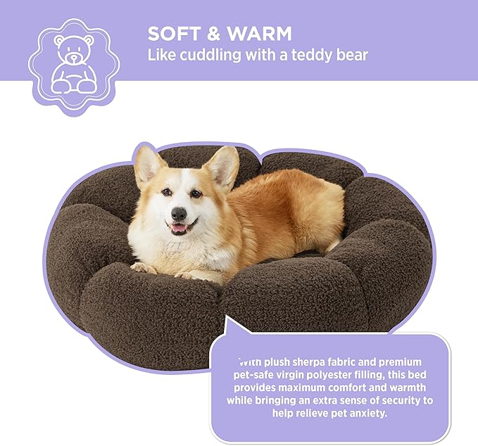 Lesure Calming Large Dog Bed 100 lbs, 36"