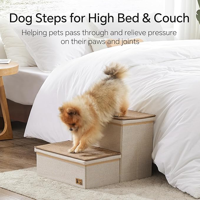BEDELITE Dog Stairs for Small Medium or Large Dogs 2 Tiers 13" H,