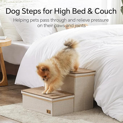 BEDELITE Dog Stairs for Small Medium or Large Dogs 2 Tiers 13" H,