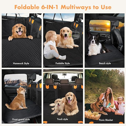 Dog Car Seat Cover for Back Seat 300lbs,Waterproof Dog