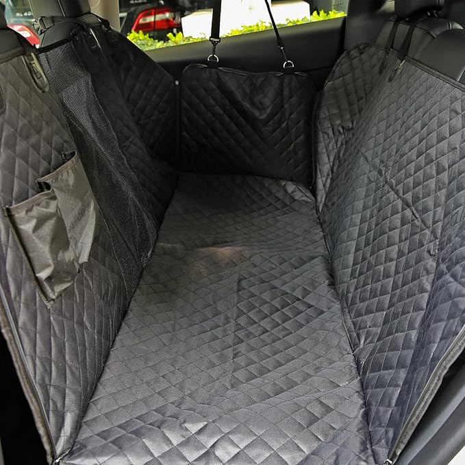Dog Seat Cover Back Seat Pet Cover 100% Waterproof Scratchproof Dog Hammock Non-Slip Pet Liner Dog Back Seat Pet Mat for Interior Accessories (Model Y