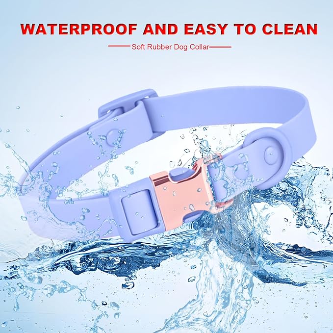 Waterproof Dog Collar with Safety Metal Buckle