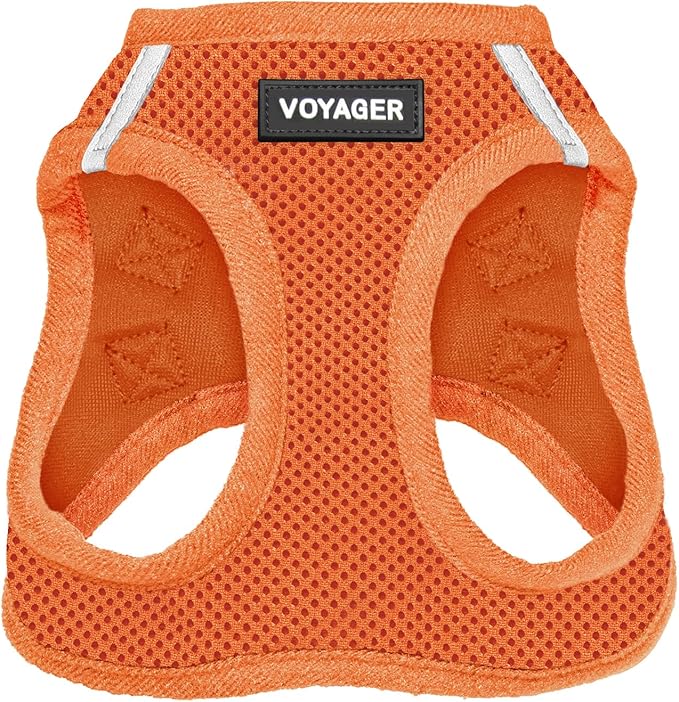 Voyager Step-in Air Dog Harness - All Weather Mesh Step in Vest Harness for Small and Medium Dogs and Cats by Best Pet Supplies - Harness (Orange), XL (Chest: 20.5-23")